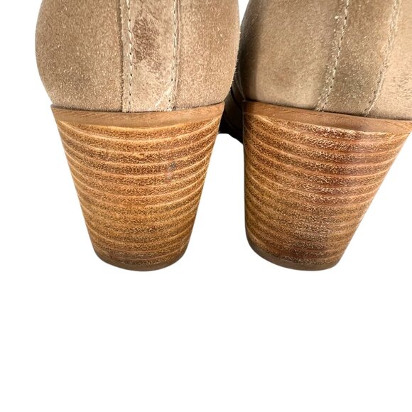 Sam Edelman Winona Womens Western Ankle Boots Size 9 Suede Leather Tan - Picture 8 of 12